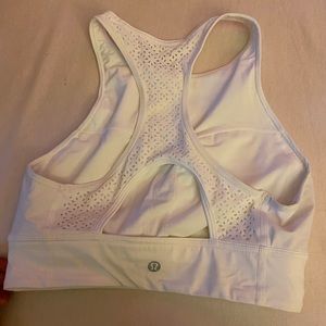 Lululemon white sports bra